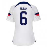 Billiga Förenta staterna Yunus Musah #6 Hemma fotbollskläder Dam VM 2022 Kortärmad